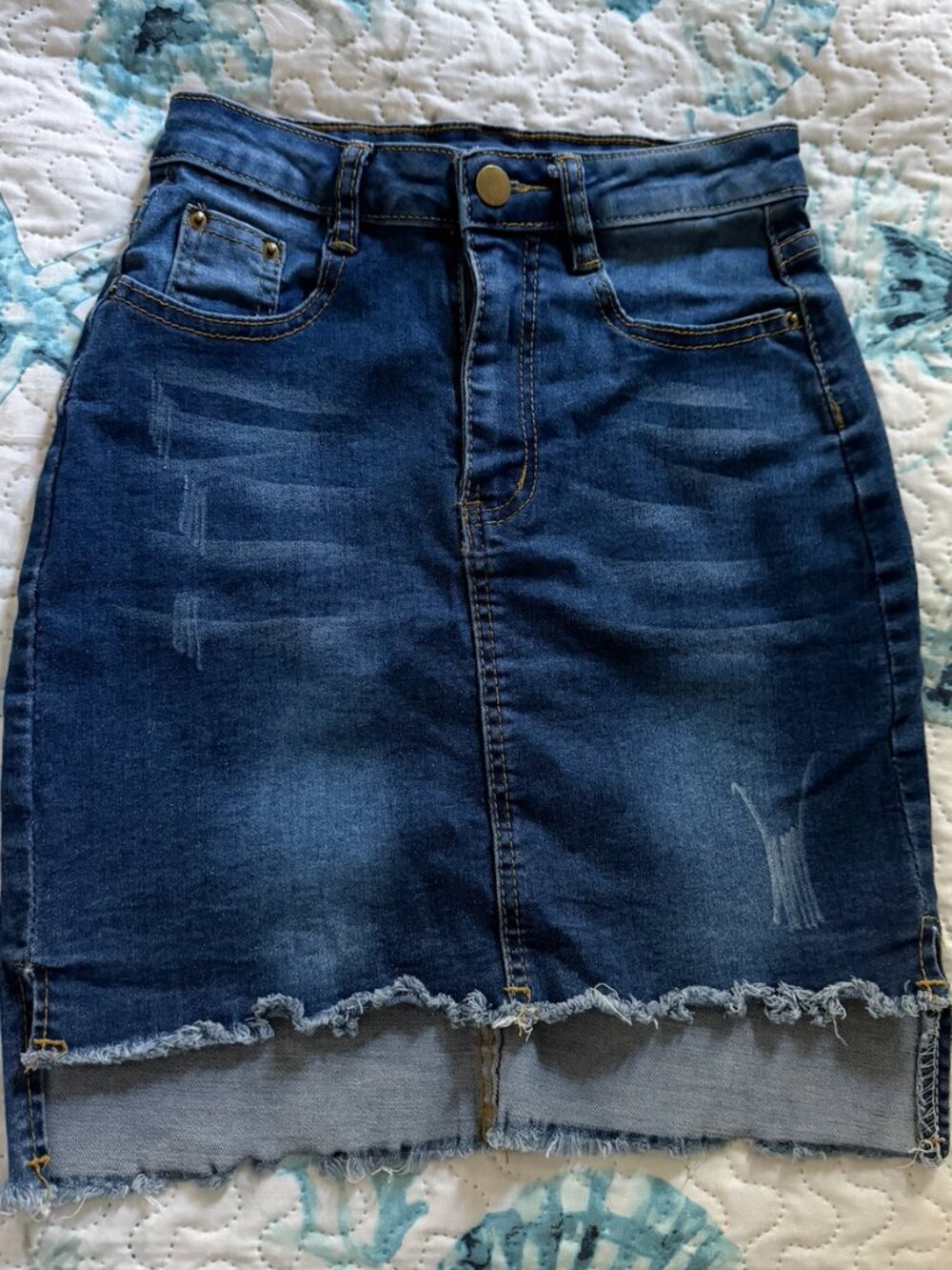 Stretchy Jean Skirt